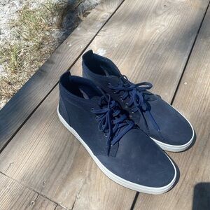 Men's Timberlands Navy High-Top Sneakers